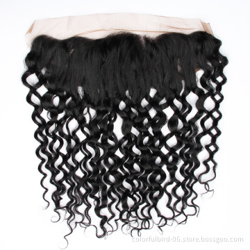 10a Raw Indian Remy Hair Weave Vendors 13*4 frontal Human Hair Water Wave Virgin Cuticle Aligned Hair Wholesale